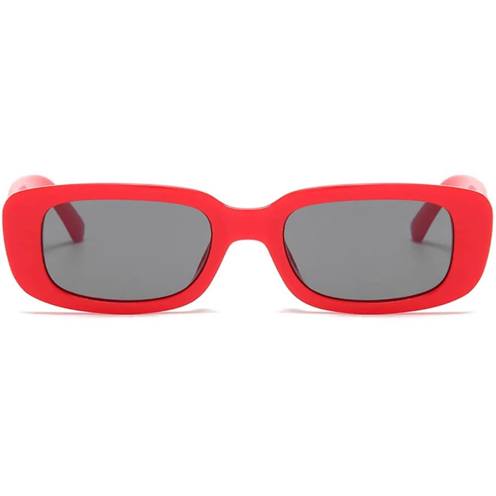 Rectangle Sunglasses Retro Driving Glasses 90s Vintage Fashion Narrow Square Frame - Jessie