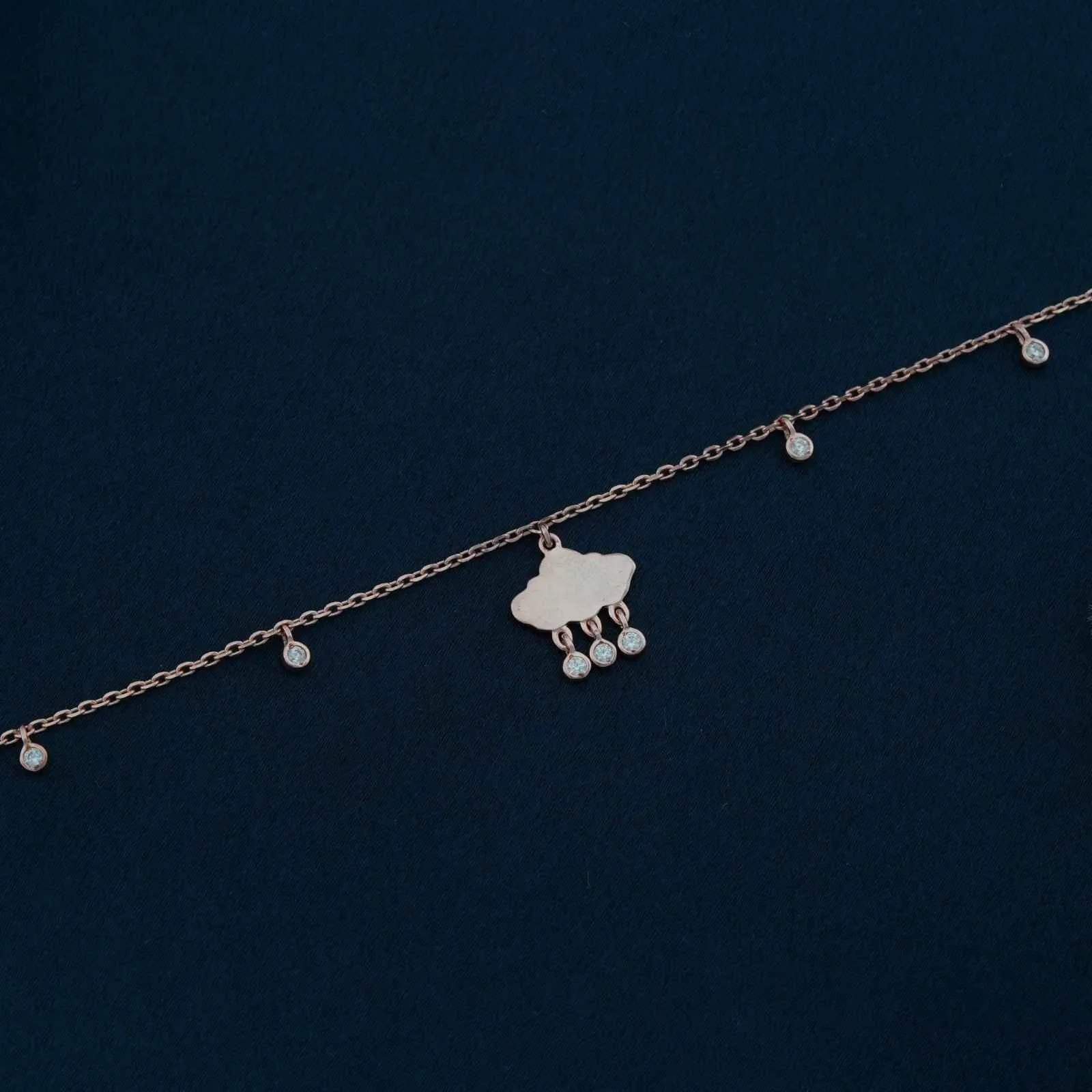 Rose Gold Cloud Of Love Anklet