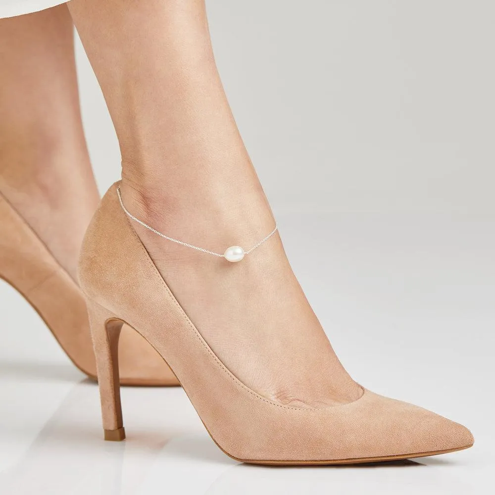 Rose Gold Large Pearl Anklet