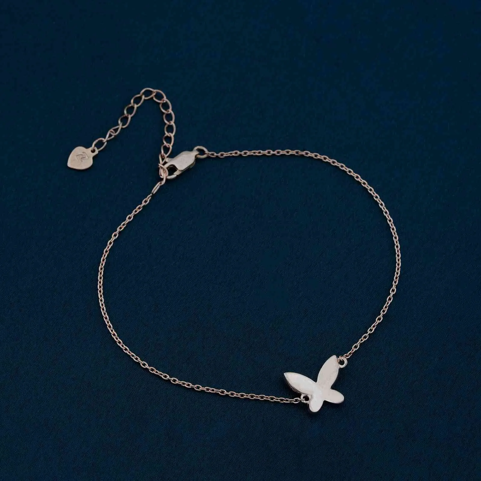 Rose Gold Mini Butterfly Anklet