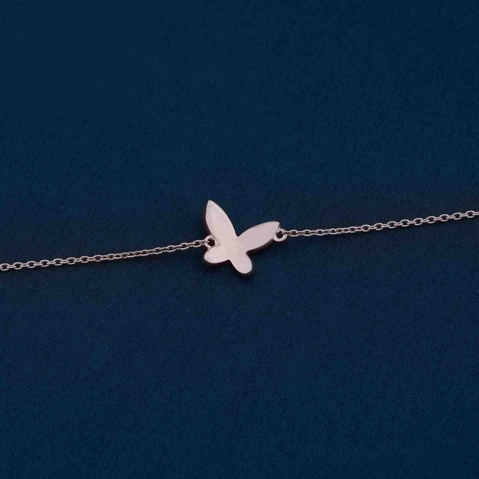 Rose Gold Mini Butterfly Anklet