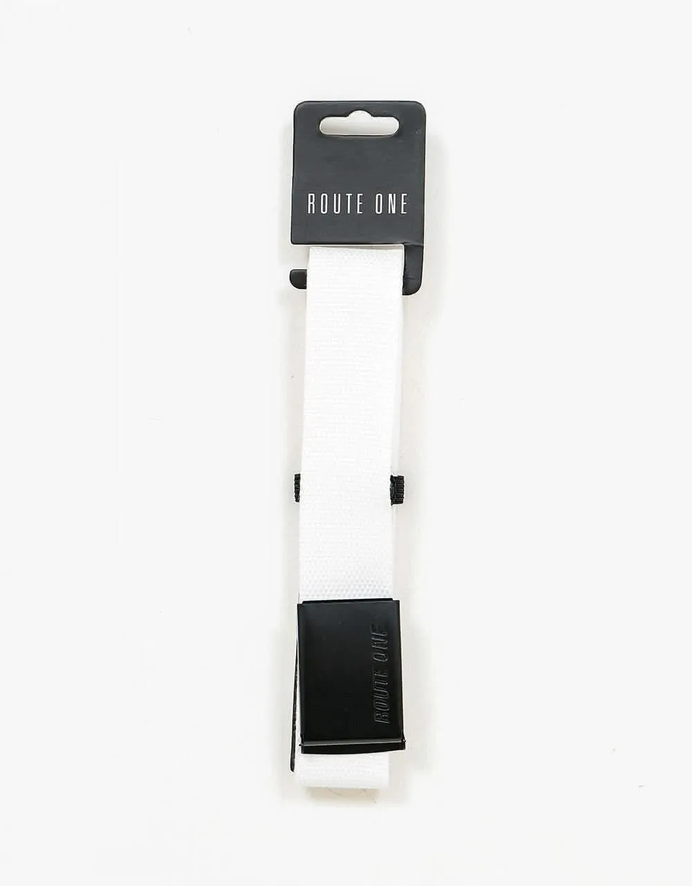 Route One Athletic Web Belt - White