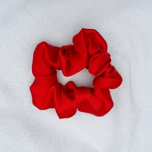 Silk Scrunchie in Red Mulberry Silk