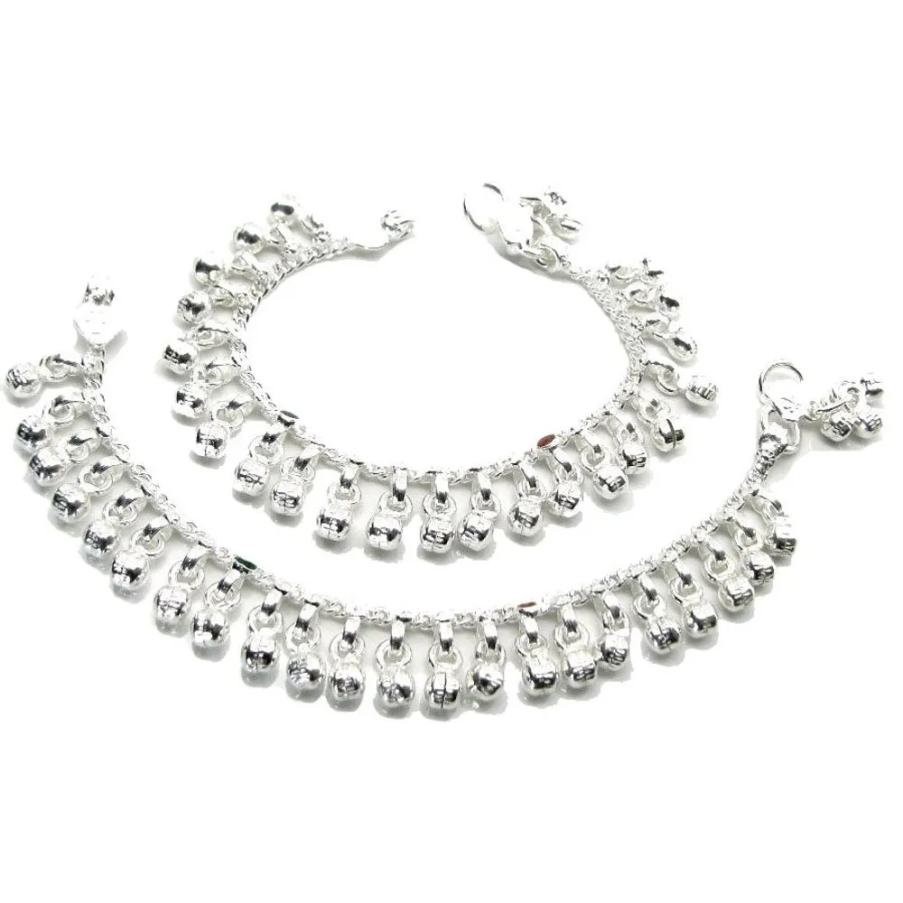 Silver Anklets Ankle chain Bracelet Kids 5.1"