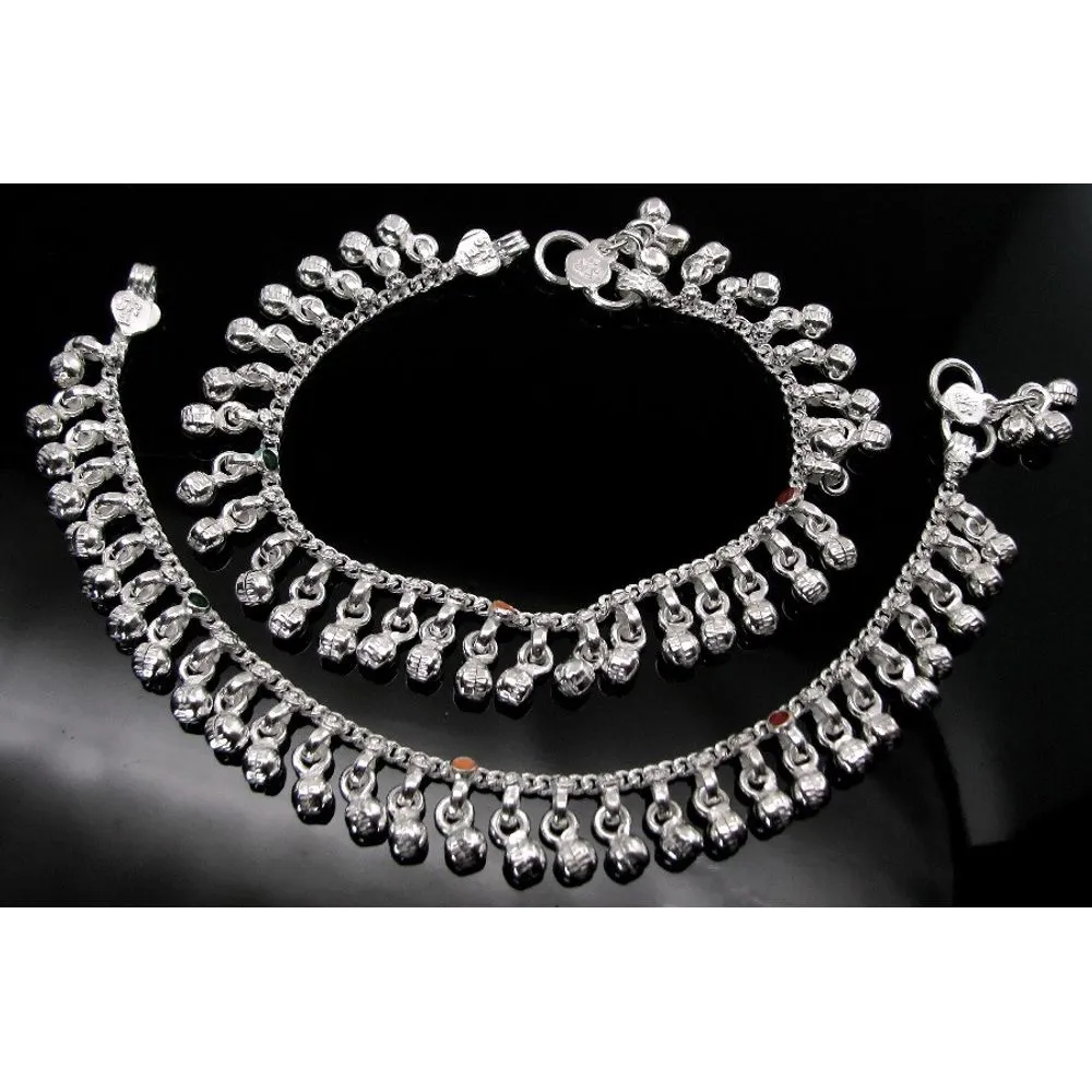 Silver Kids Anklets Ankle chain Bracelet 6.5"