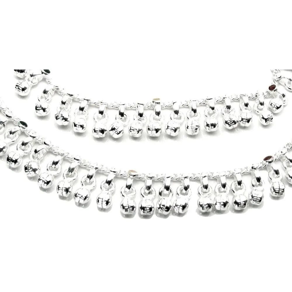 Silver Kids Anklets Ankle chain Bracelet 6.5"