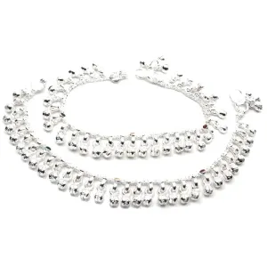 Silver Kids Anklets Ankle chain Bracelet 6.5"