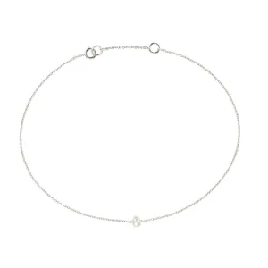 Silver Small Pearl Anklet