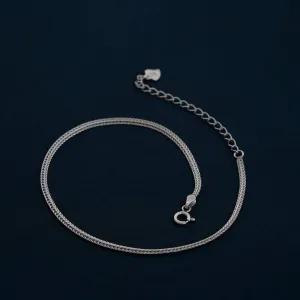Silver Snake Chain Classic Anklet