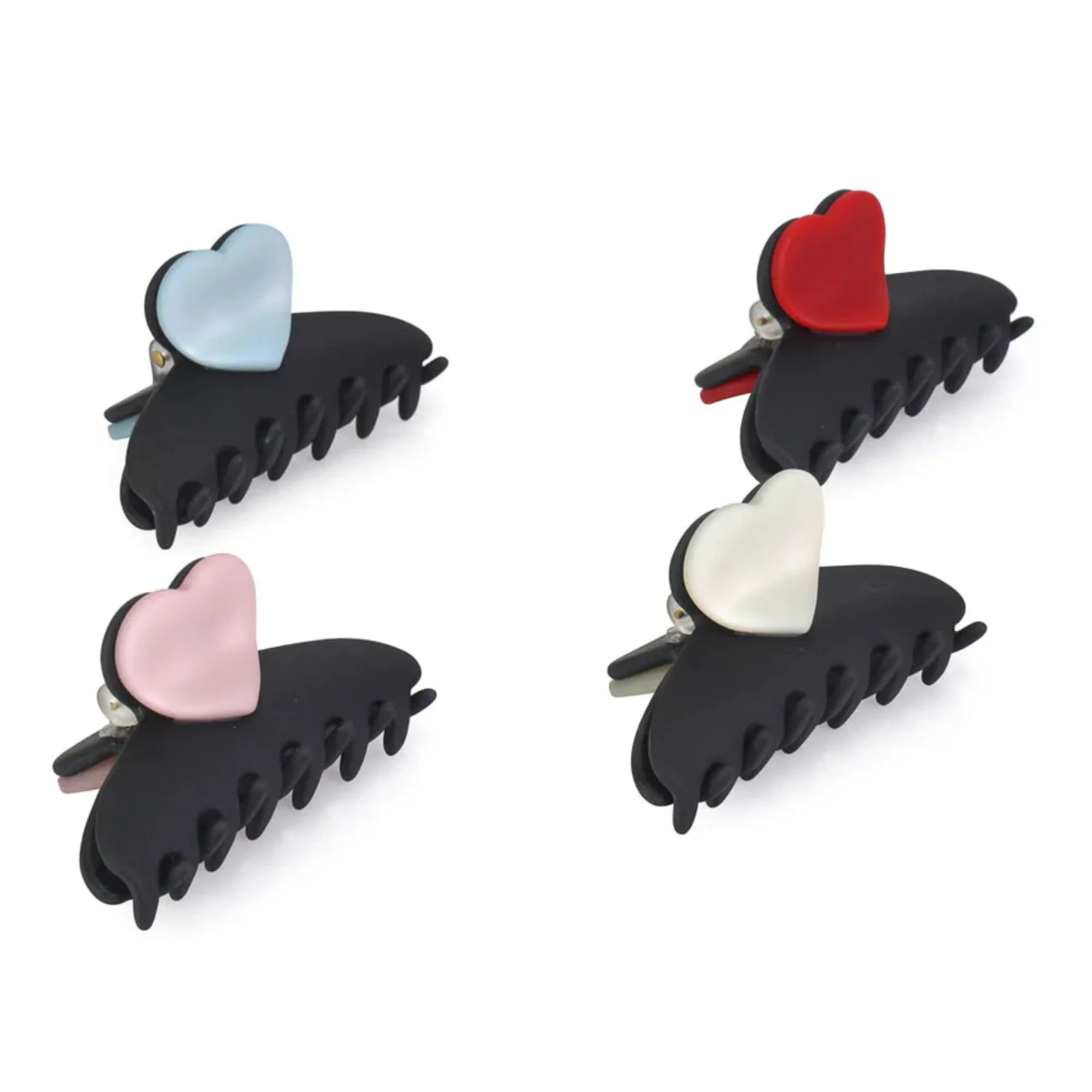 SMALL MATTE HEART JAW BUNDLE OF 4