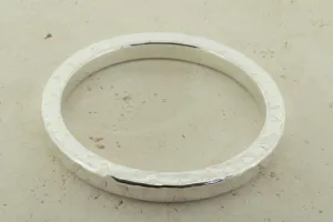 Square edge hammered bangle