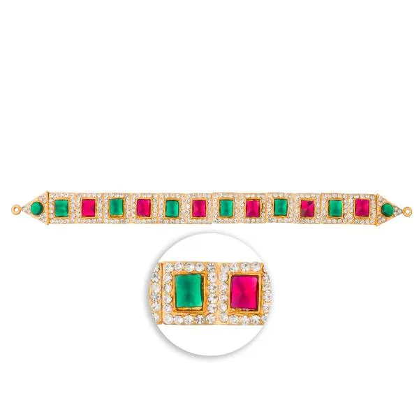 Stone Hip Belt - 9.5 Inch | Ottiyanam/ Waist Belt/ Stone Belt for Deity