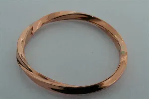 twisted square edge bangle - copper