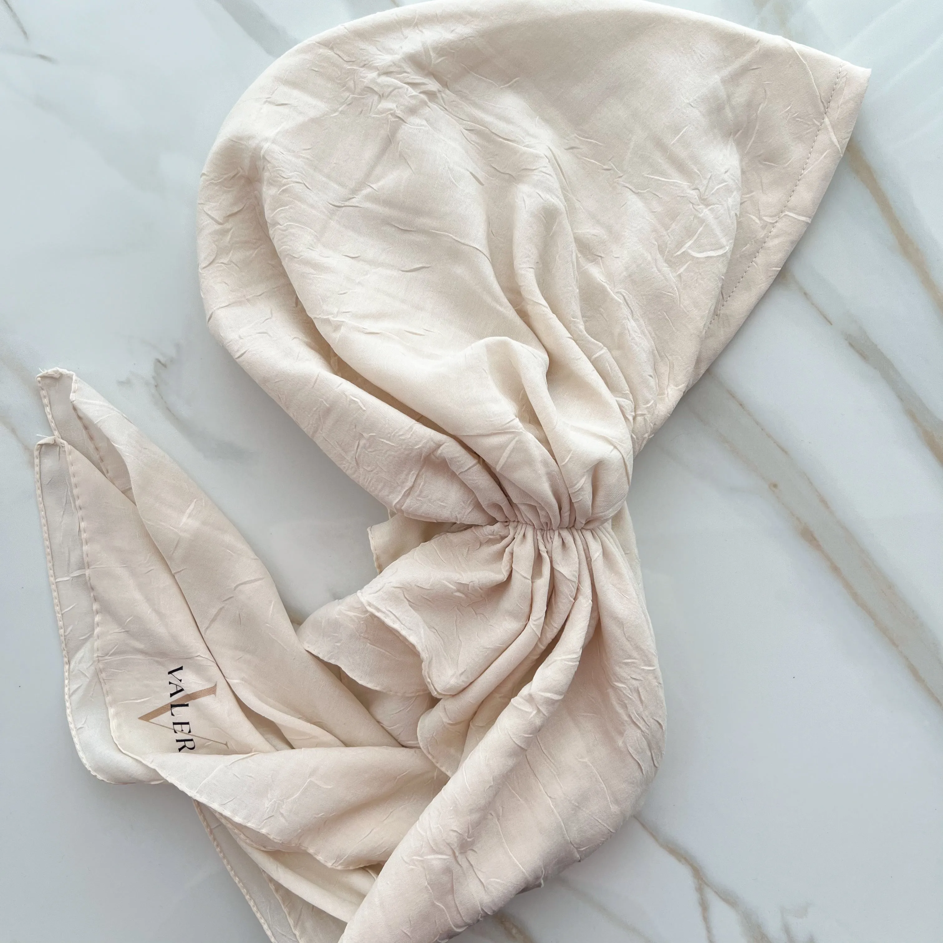 Vanilla Cream Bamboo Pre-Tied Scarf