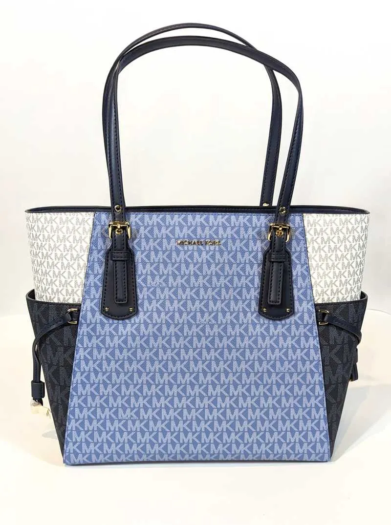 Voyager Small Color-Block Logo Tote Bag