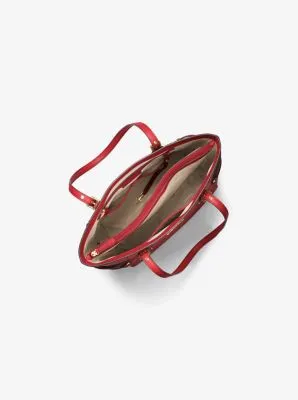 Voyager Small Crossgrain Leather Tote Bag