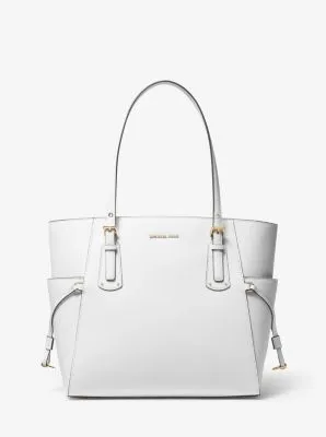 Voyager Small Crossgrain Leather Tote Bag