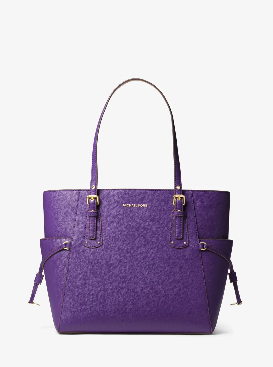 Voyager Small Crossgrain Leather Tote Bag