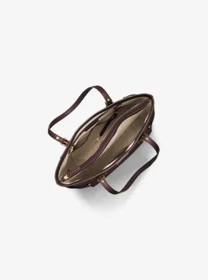 Voyager Small Crossgrain Leather Tote Bag