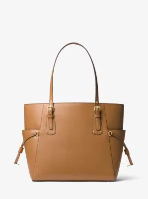 Voyager Small Crossgrain Leather Tote Bag