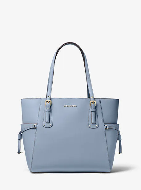 Voyager Small Crossgrain Leather Tote Bag