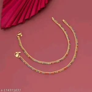 WOMEN DAILY WEAR FANCY ANKLET WITH AMERICAN DIAMOND