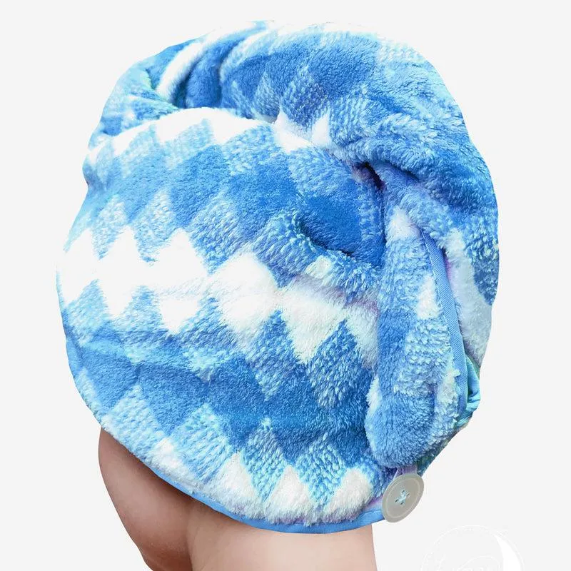 Wren High Absorbent Hair Towel - Blue