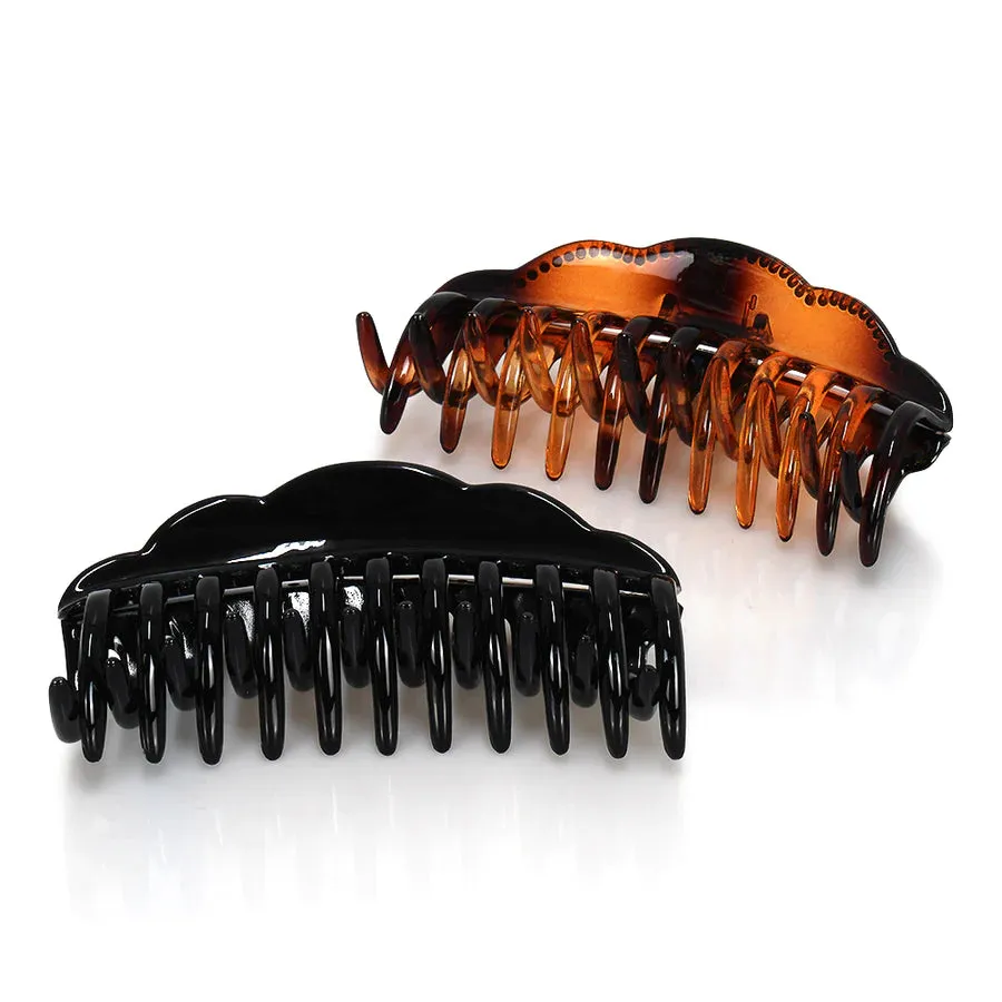 XL ACRYLIC CRYSTAL OUTLINED CLAW BUNDLE OF 2